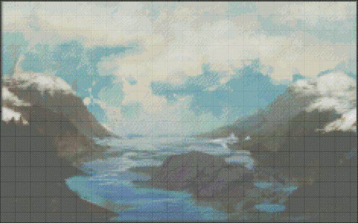 Foggy Mountain Landscape