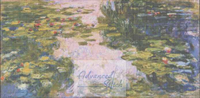 Water Lillies by Monet Cross Stitch Pattern