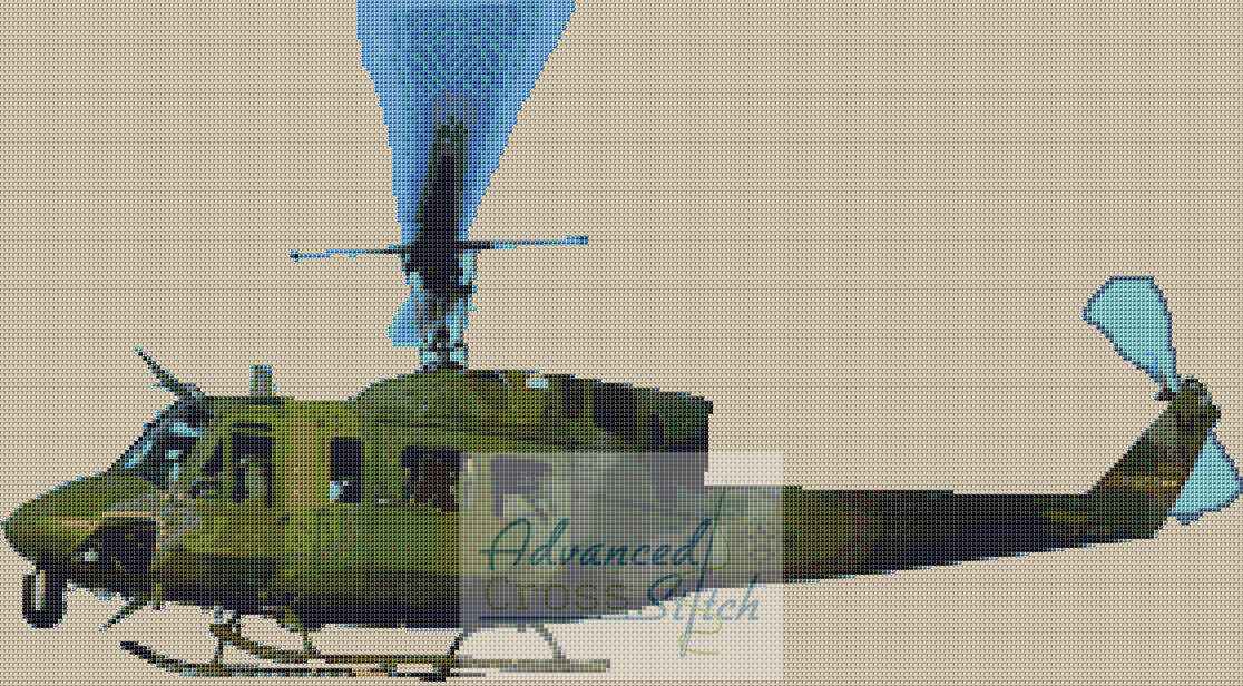 Helicopter Cross Stitch Pattern