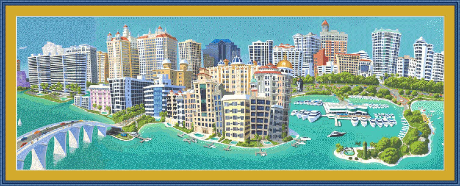 Sarasota Florida Cross Stitch