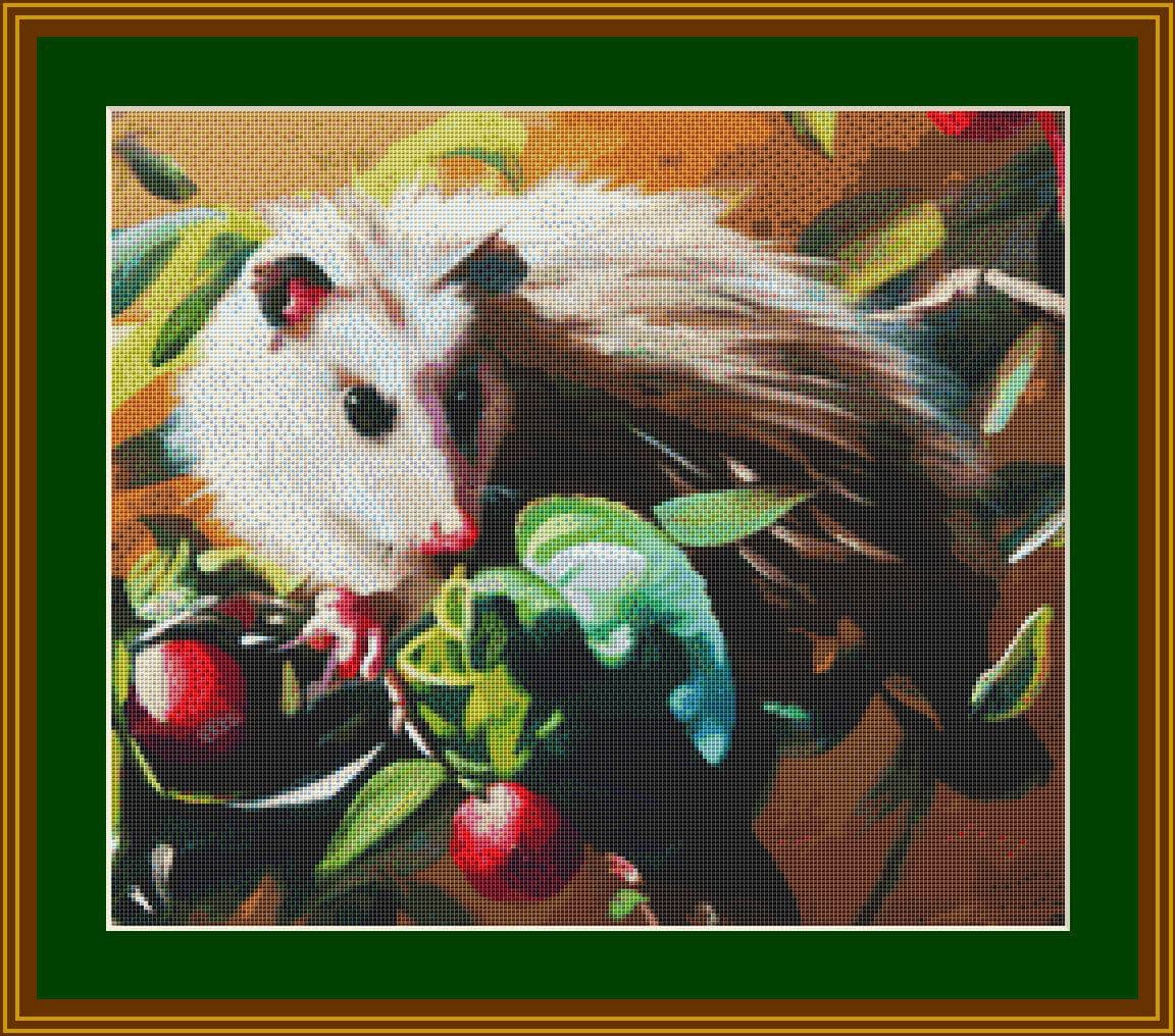 Opossum Cross Stitch Chart