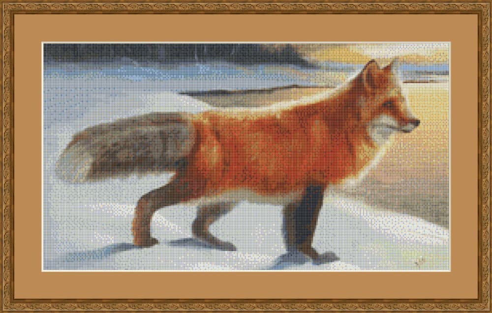 Red Fox Cross Stitch Artwork