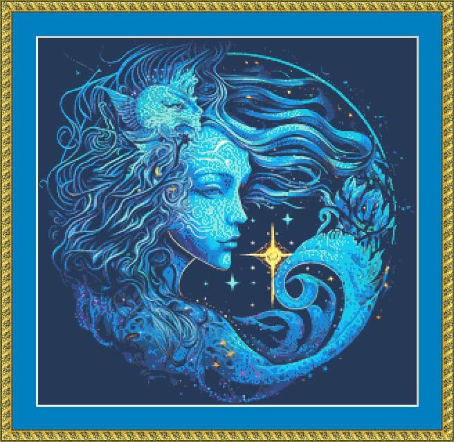 aquarius navy blue mockup
