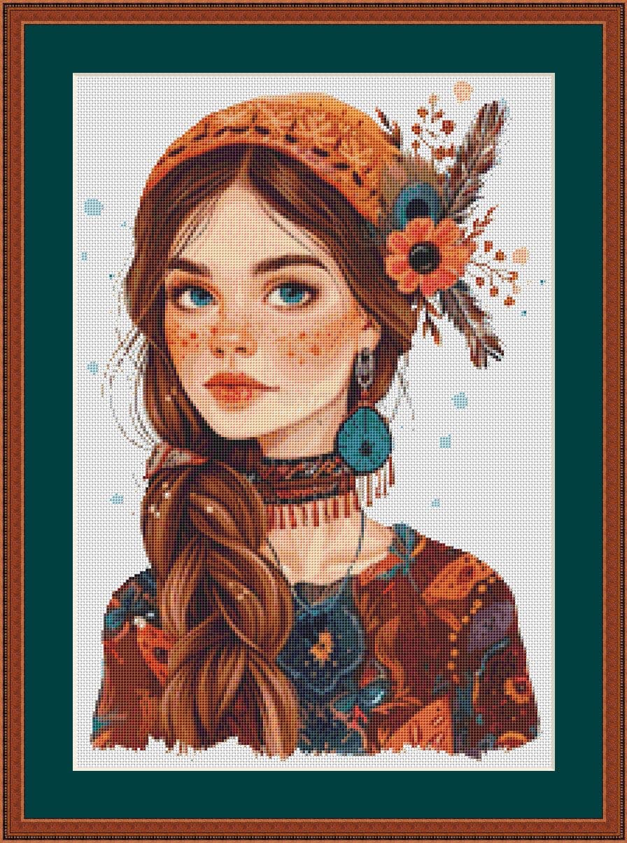 freckled girl mockup