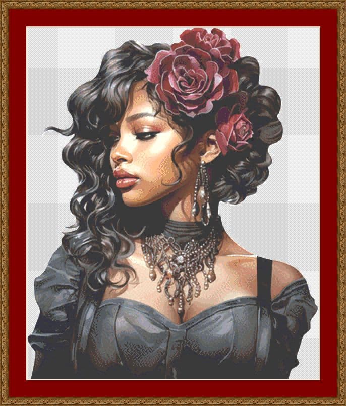 romantic goth woman mockup