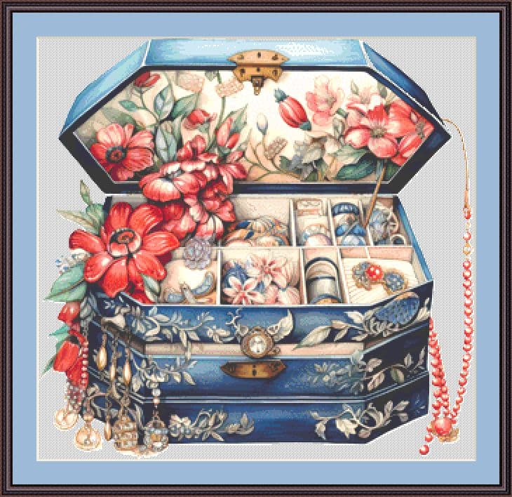 ukrainian jewelry box mockup
