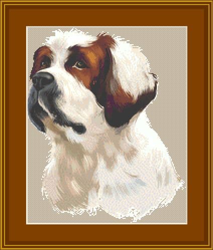 Alpine Mastiff Dog Cross Stitch Chart