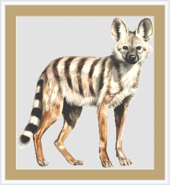 Aardwolf Cross Stitch Chart