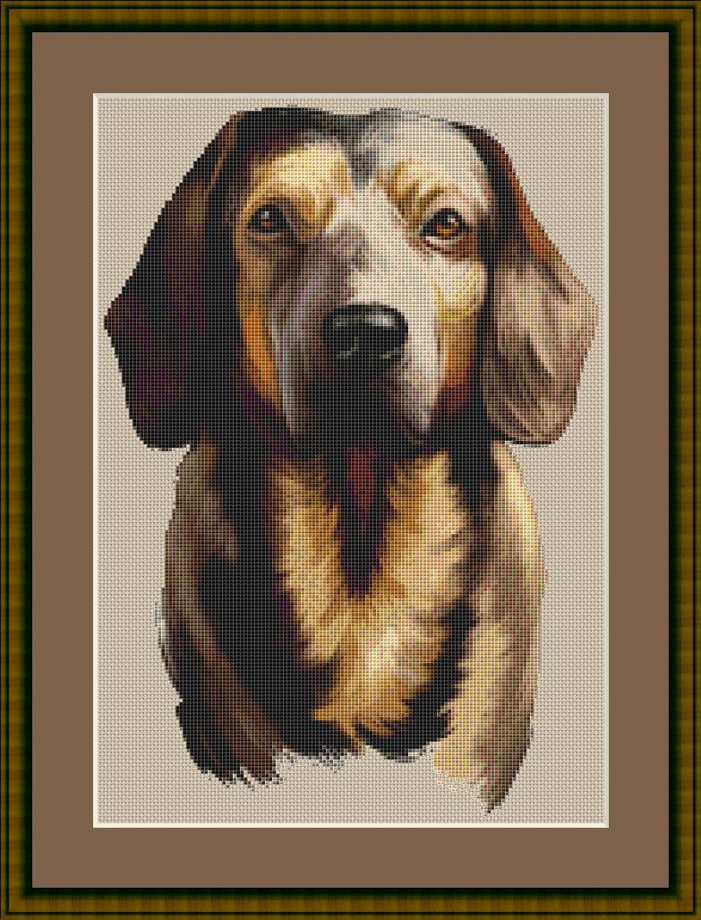 Alpine Dachsbracke Dog Cross Stitch Chart