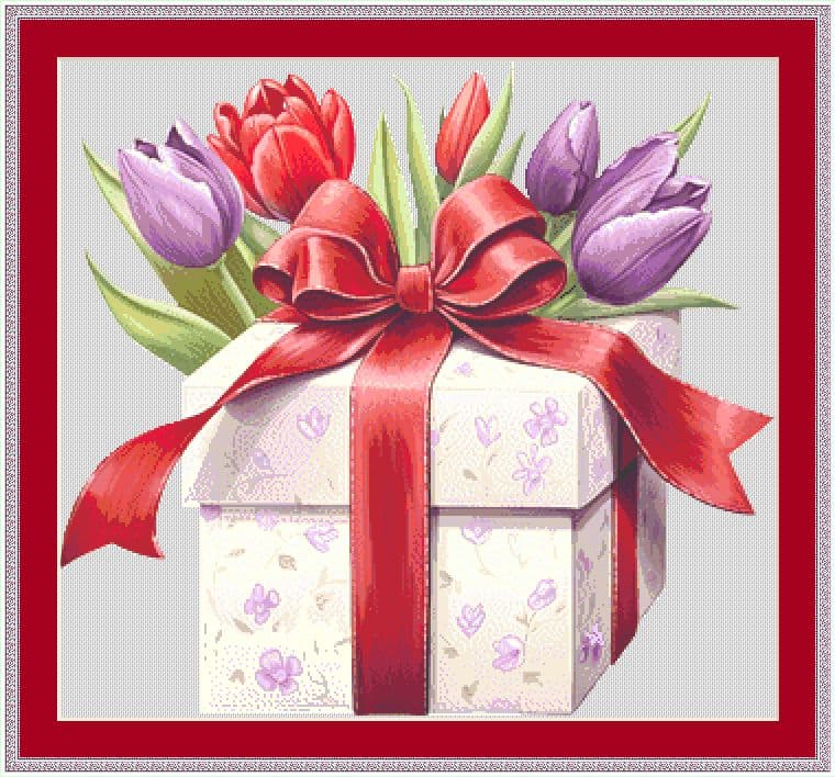 Gift Wrapped Cross Stitch Chart