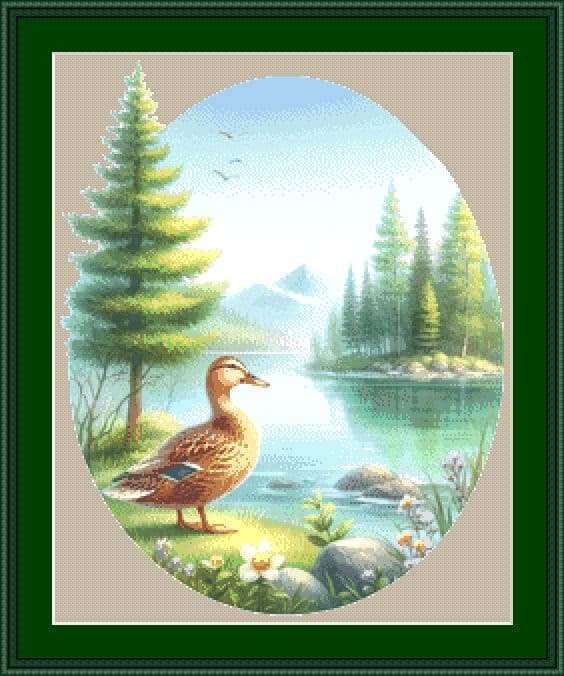 Mallard Paradise Cross Stitch Pattern