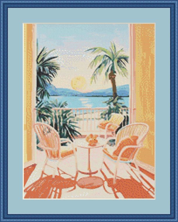 Patio Chilling Cross Stitch Chart