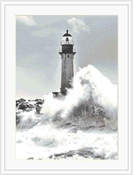 Lighthouse bw mockup