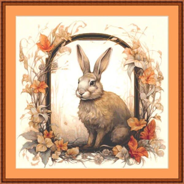 Hare autumn mockup
