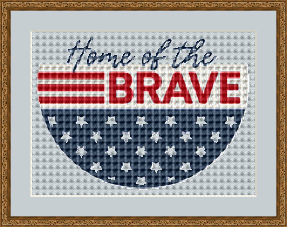 Home of the Brave Cross Stitch Pattern