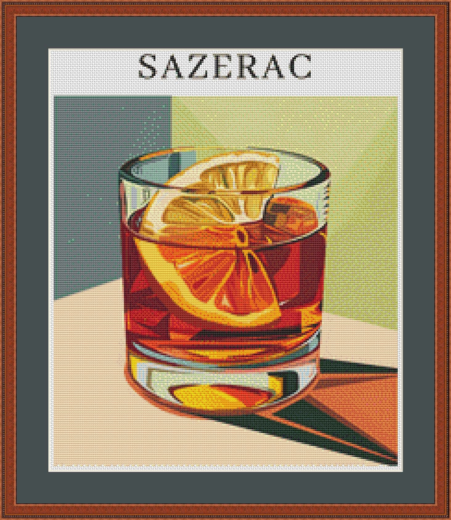 Sazerac Cross Stitch Design