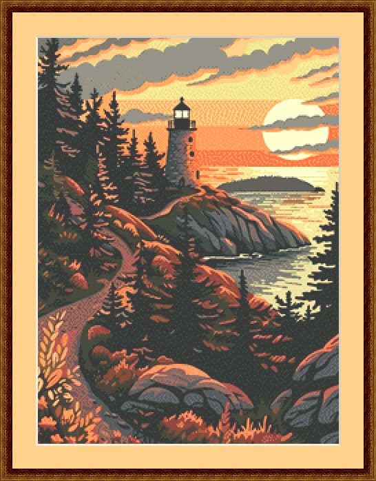 Acadia Cross Stitch Chart
