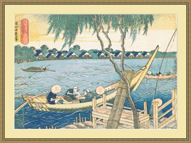 Japanese Boat Cross Stitch Chart