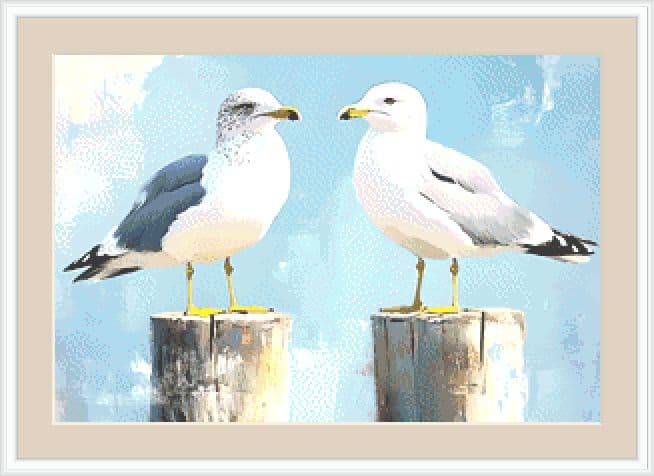 Seagulls Cross Stitch Chart